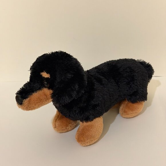 Fancy Pals Dachshund Dog Plush in Purse Heart Print Purse - Picture 9 of 12